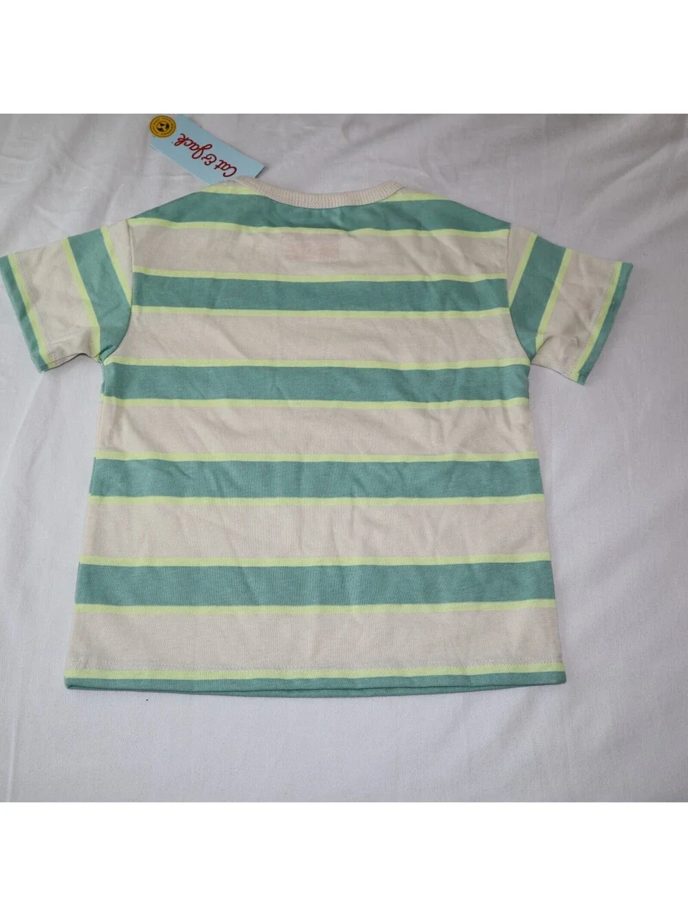 Cat & Jack Boys Short Sleeve Striped T-Shirt Size 2T Beige